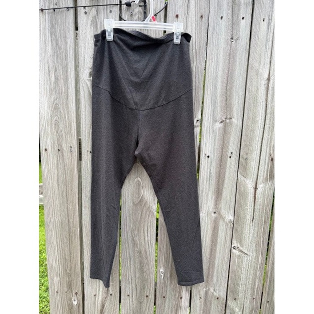 Maternity Athleisure Sonoma Leggings L Gray Full Belly Panel Support